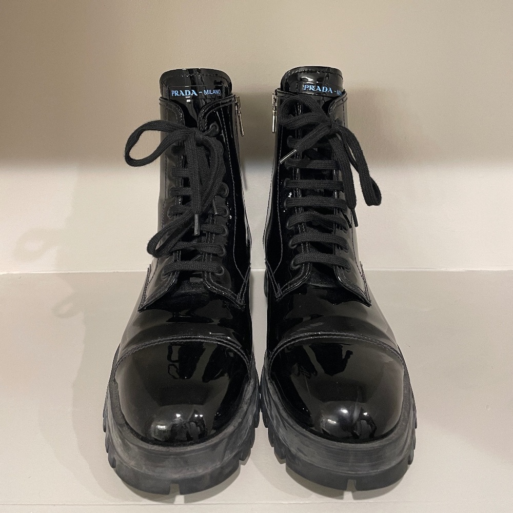 PRADA (mint condition) Combat/Moto boots